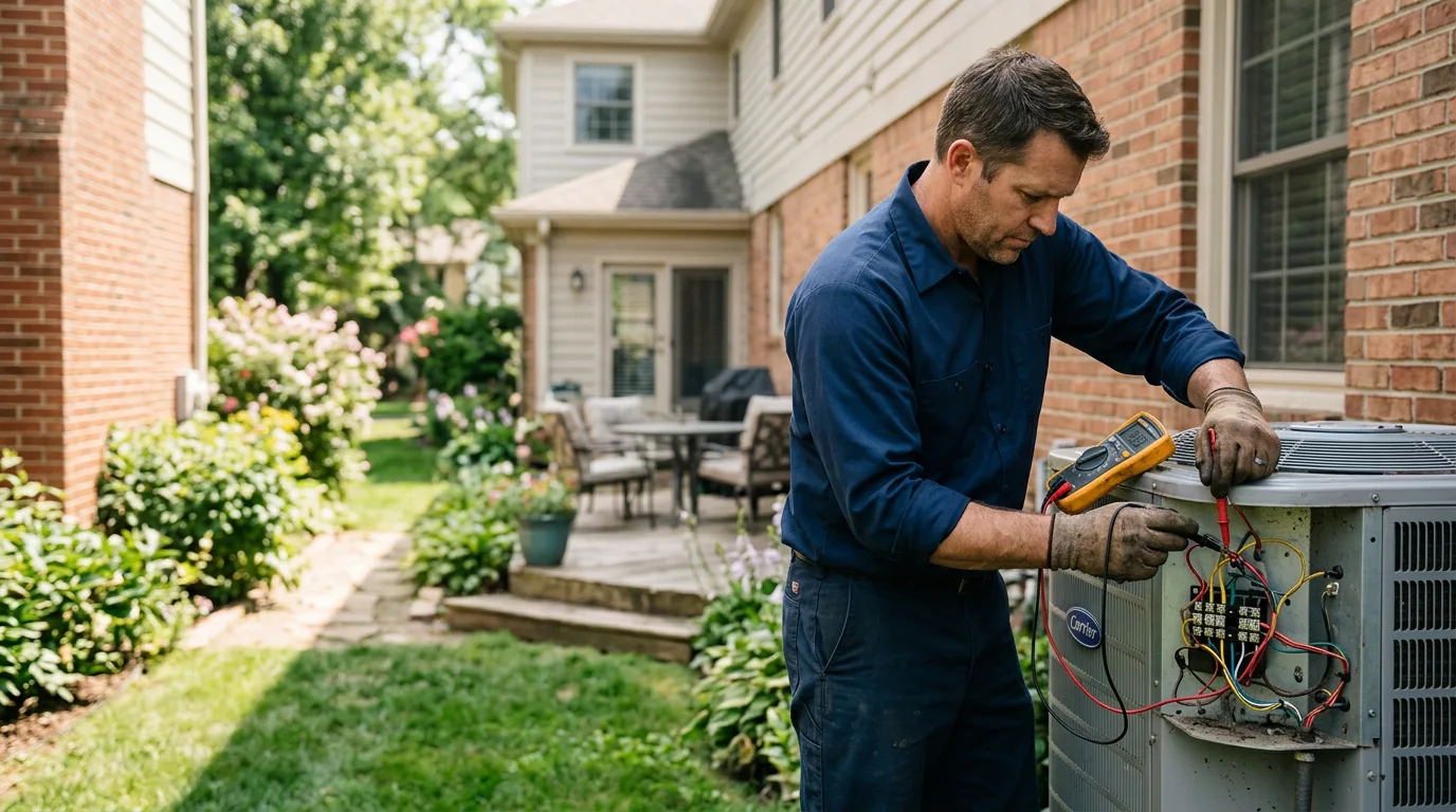 HVAC technician working near Hastings, NY